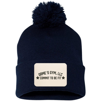 Orme's Gym Slogan Pom Pom Knit Cap