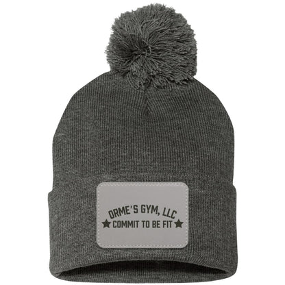 Orme's Gym Slogan Pom Pom Knit Cap