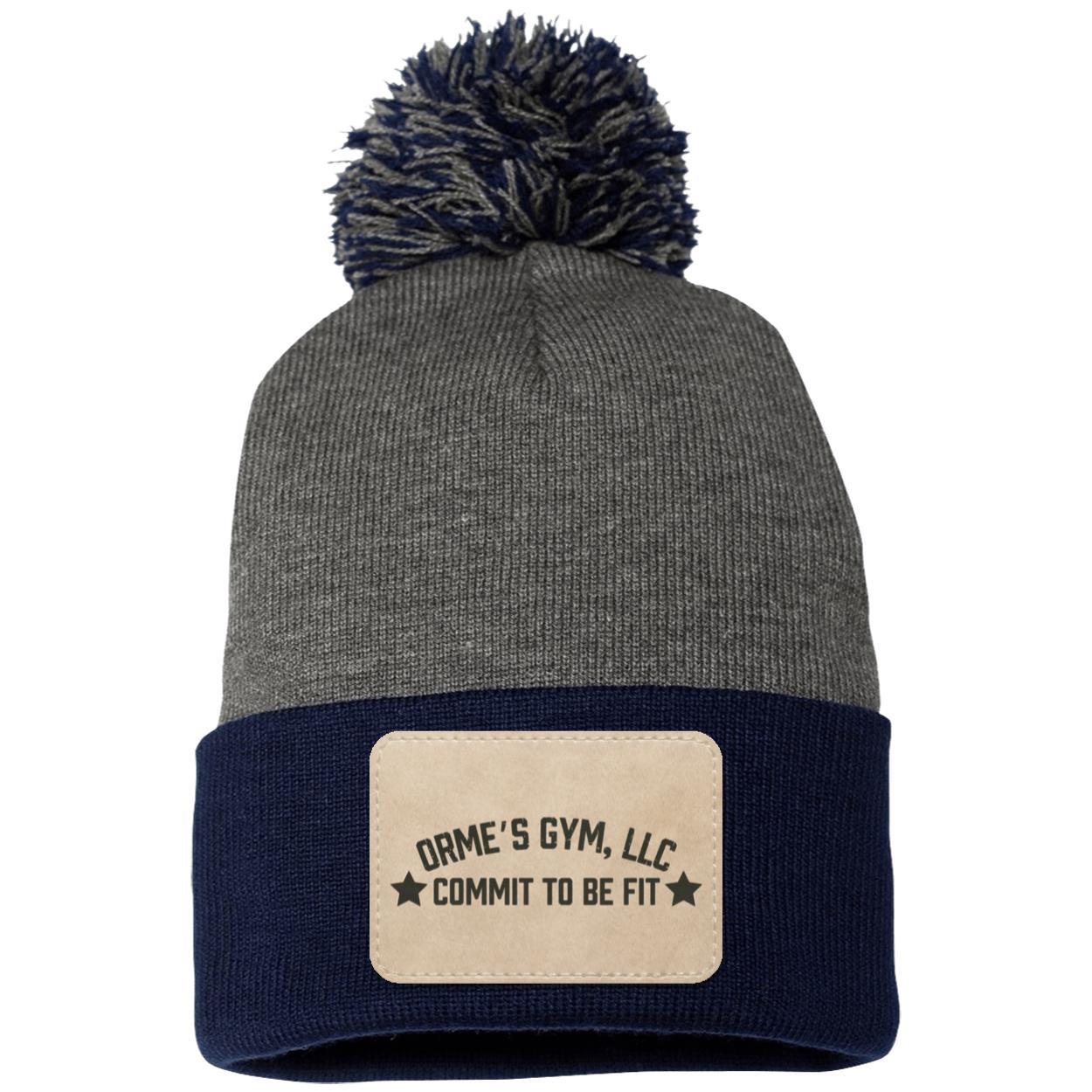 Orme's Gym Slogan Pom Pom Knit Cap