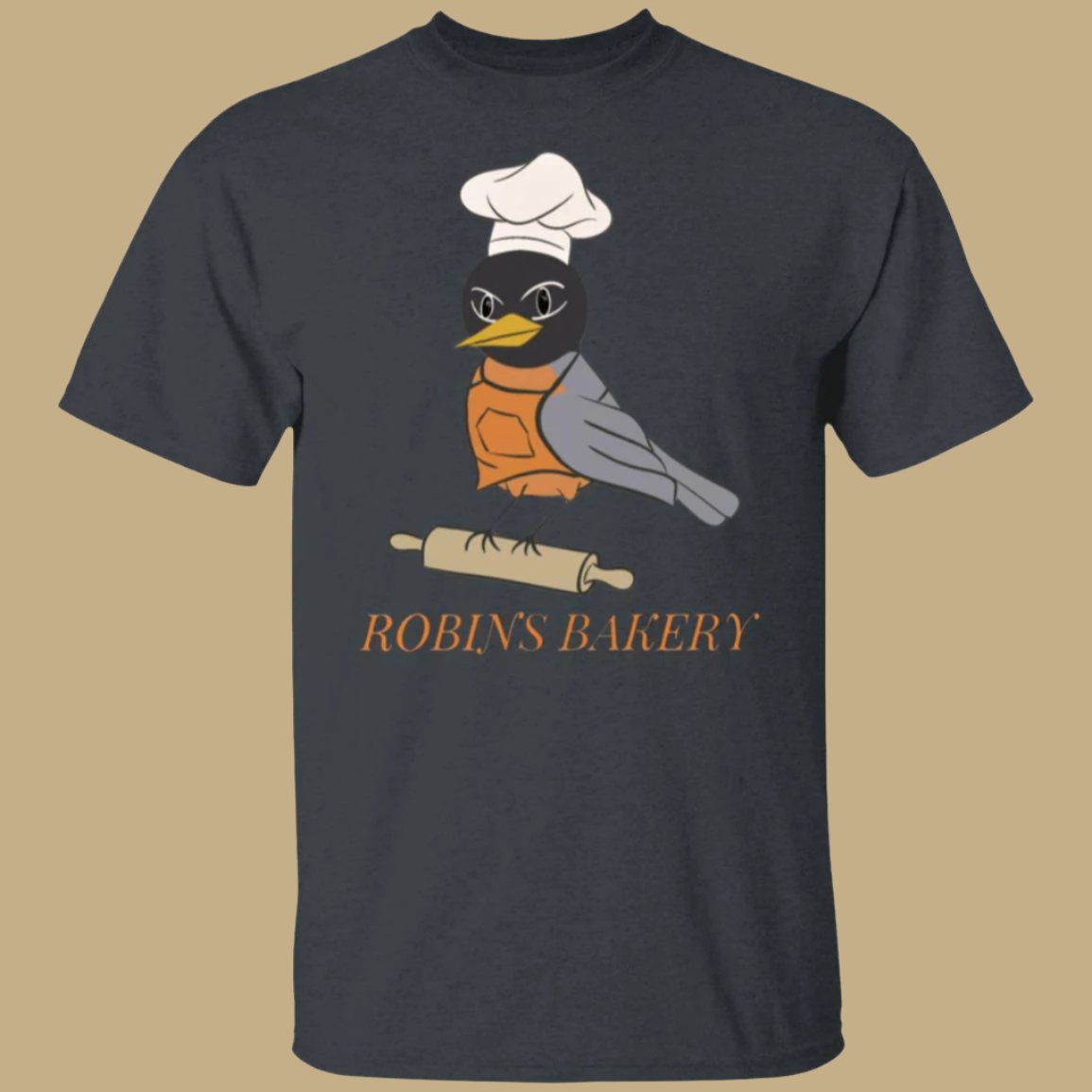 Robins Bakery Short Sleeve Unisex T-Shirt in heather gray - Any Gift For You