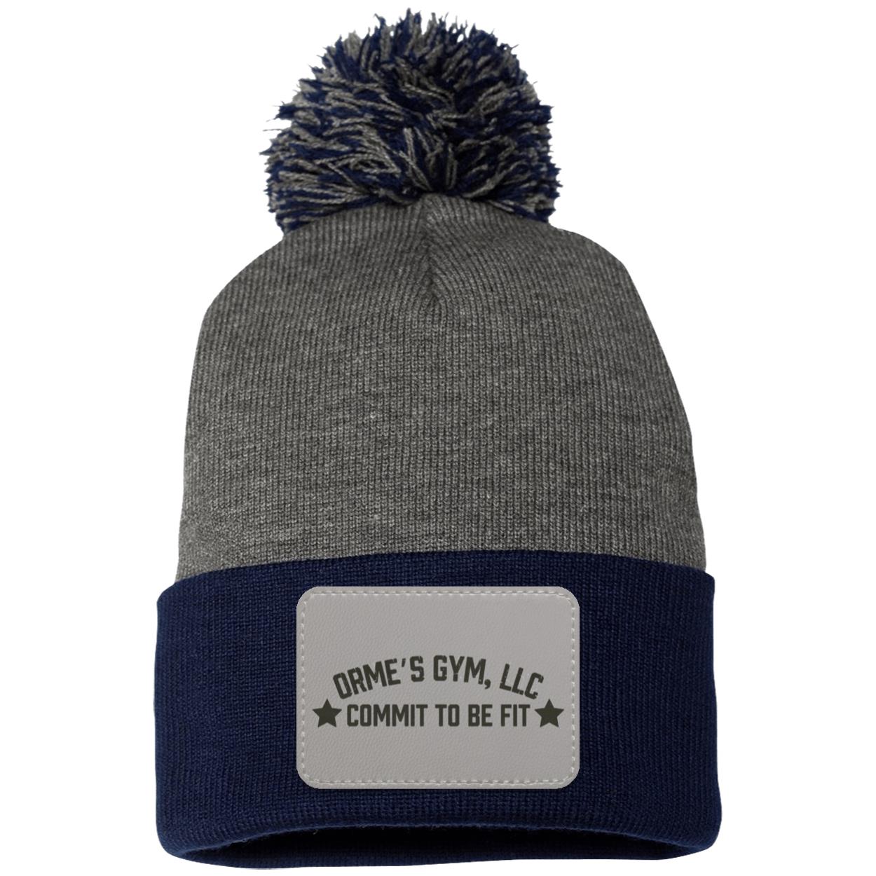 Orme's Gym Slogan Pom Pom Knit Cap