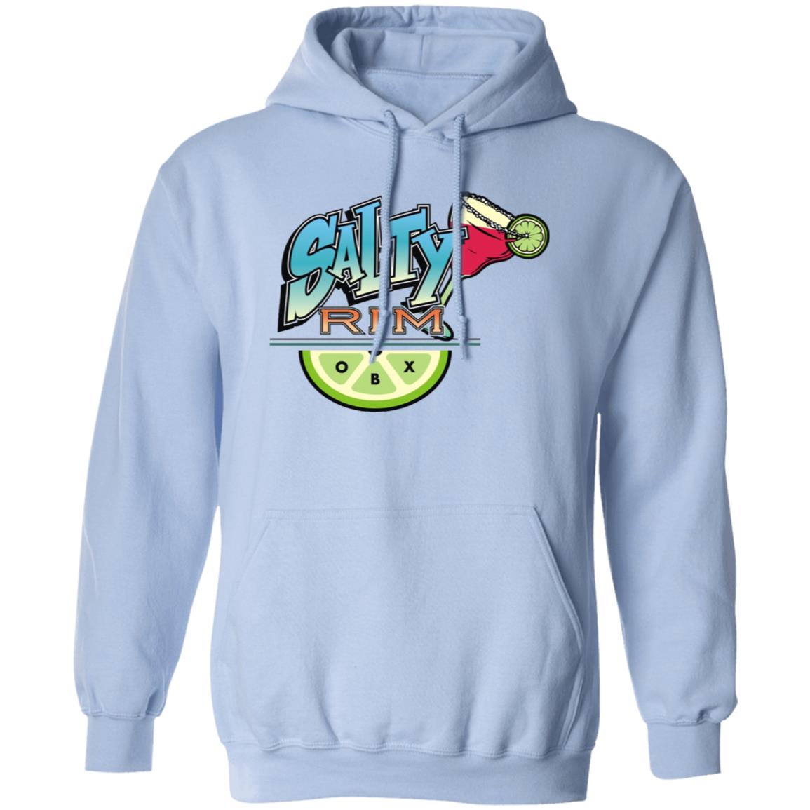 Salty Rim Pullover Hoodie G185 in light blue