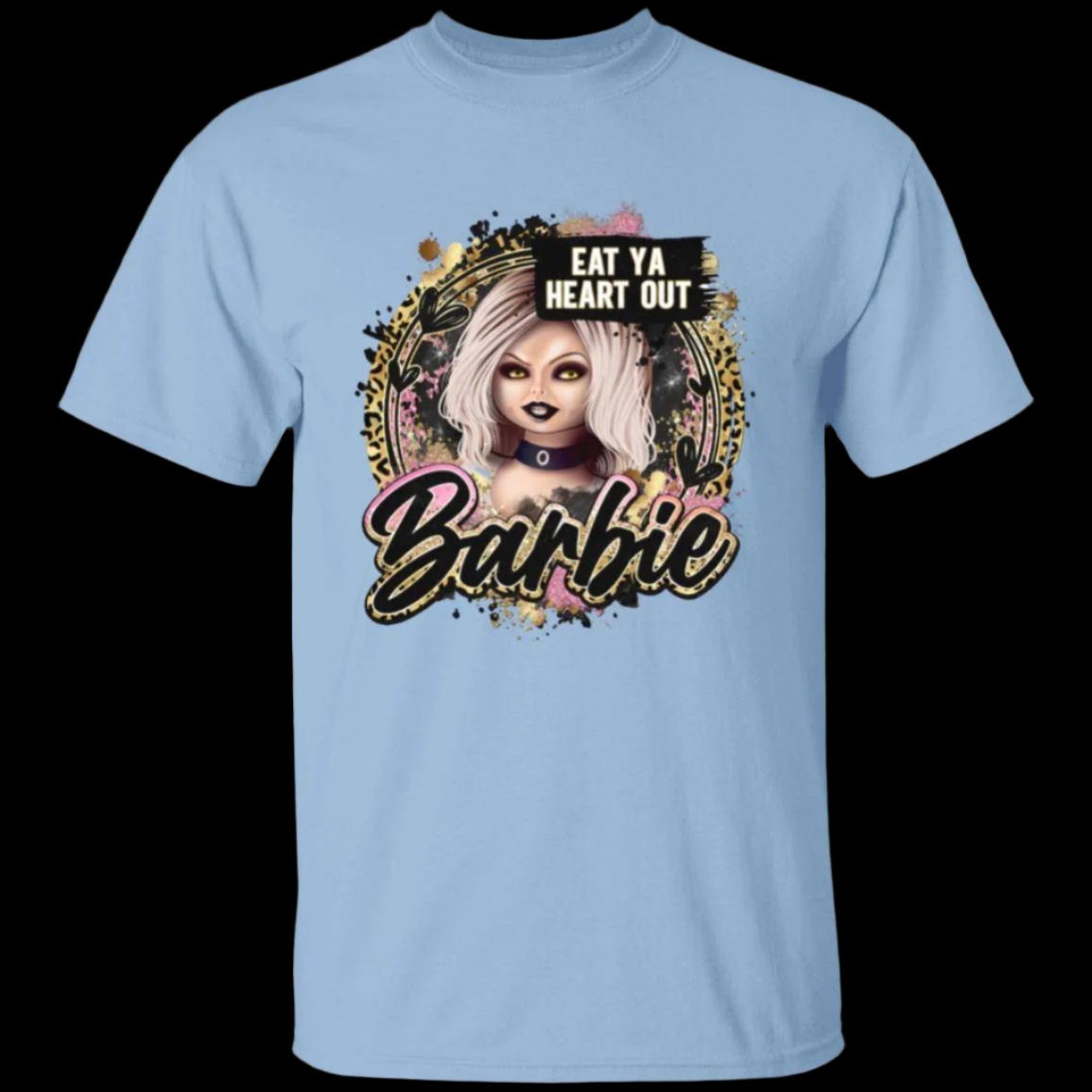 Scary Barbie Unisex T-Shirt in light blue - Any Gift For You