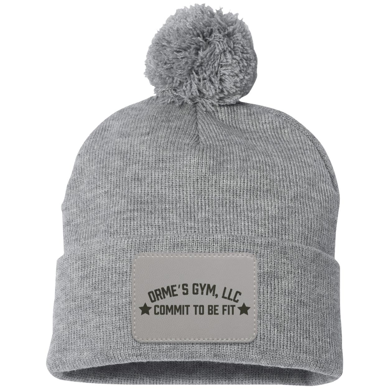 Orme's Gym Slogan Pom Pom Knit Cap