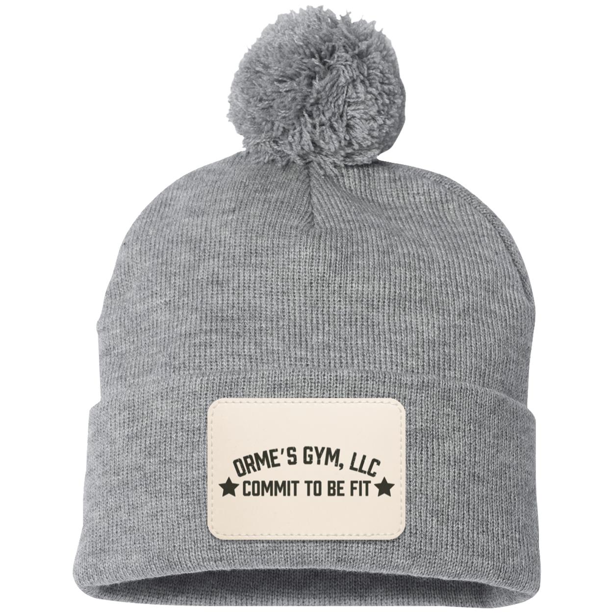 Orme's Gym Slogan Pom Pom Knit Cap