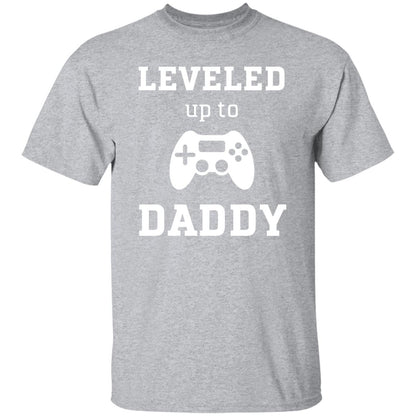 Leveled Up Daddy T-Shirt in gray