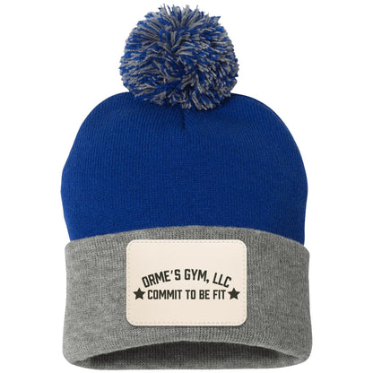 Orme's Gym Slogan Pom Pom Knit Cap