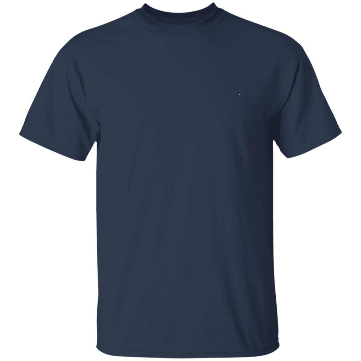 Navy t-shirt is blank on the front and is heavyweight fabric in classic unisex fit made from 100% cotton.