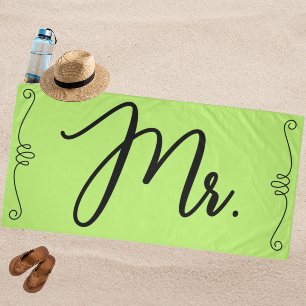 Mr. Beach Towel in Lime