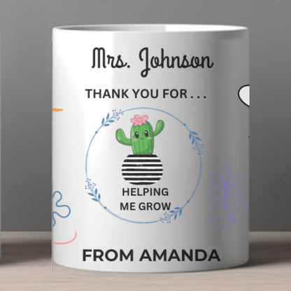 Personalized Teacher Appreciation Mug