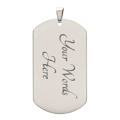 To My Gorgeous Boyfriend Customizable Dog Tag Necklace, I Promise to love you Forever