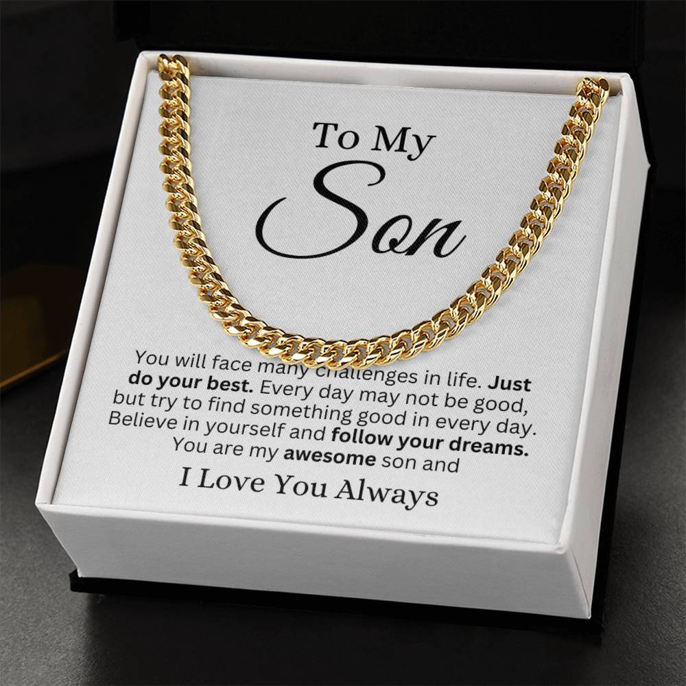 To My Soulmate, What Makes Us Stronger Cuban Link Chain (gold in a soft-touch box) - Any Gift For You