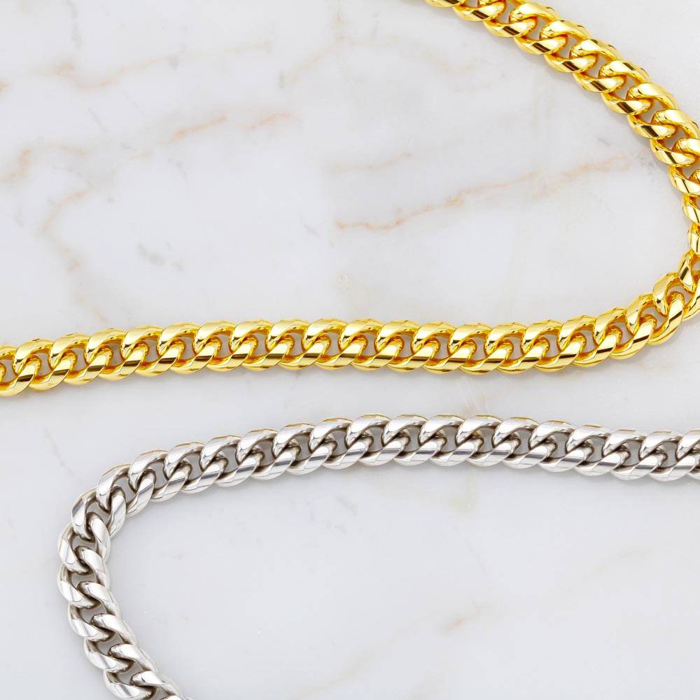 To My Man Cuban Link Chain (Stainless & Gold) - Any Gift For You