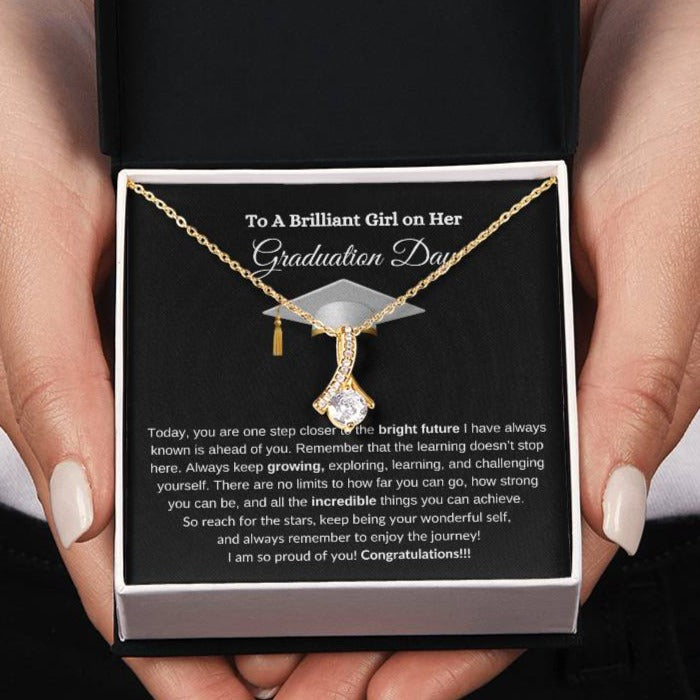 Brilliant Daughter Alluring Beauty Graduation Necklace / anygiftforyou