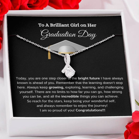 Brilliant Daughter Alluring Beauty Graduation Necklace / anygiftforyou