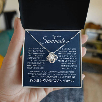 To My Soulmate | Love Knot Necklace - Any Gift For You