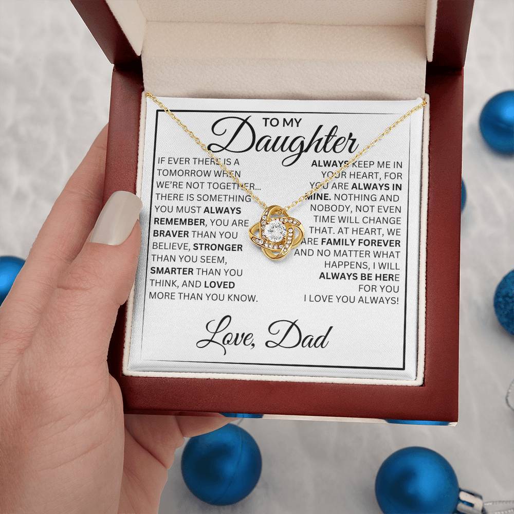 Love Knot Necklace To Daughter From Dad - Any Gift For You