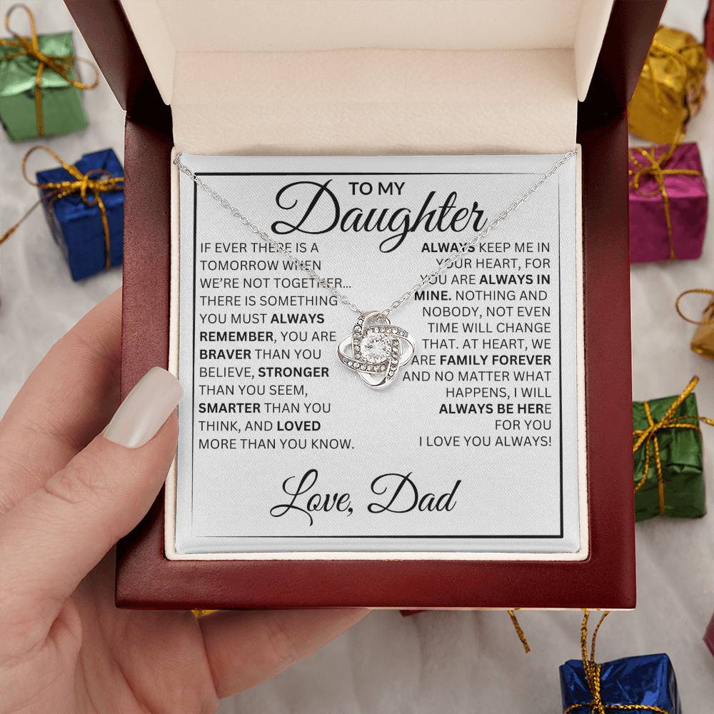 Love Knot Necklace To Daughter From Dad - Any Gift For You