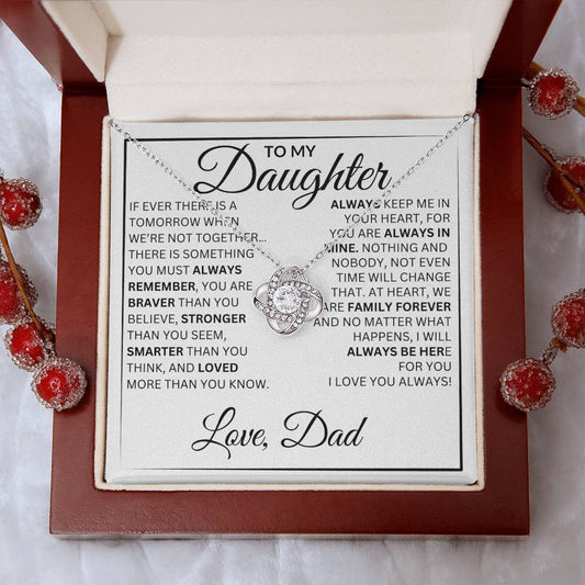 Love Knot Necklace To Daughter From Dad - Any Gift For You