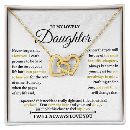 Interlocking Heart Necklace | To My Daughter - Any Gift For You