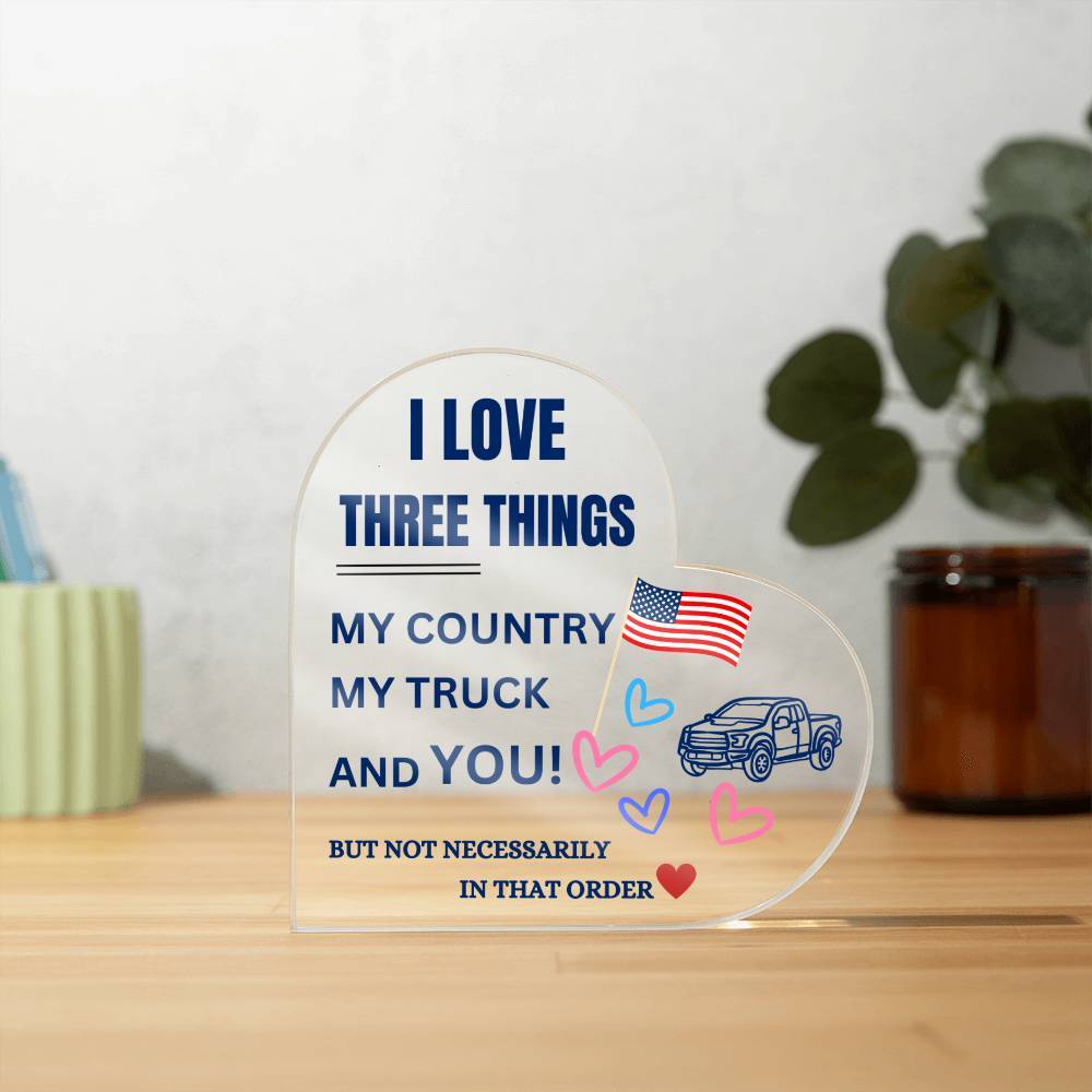 Three Things, Truck Acrylic Plaque