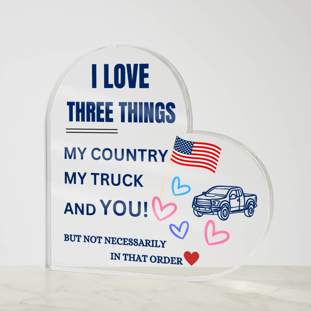 Three Things, Truck Acrylic Plaque