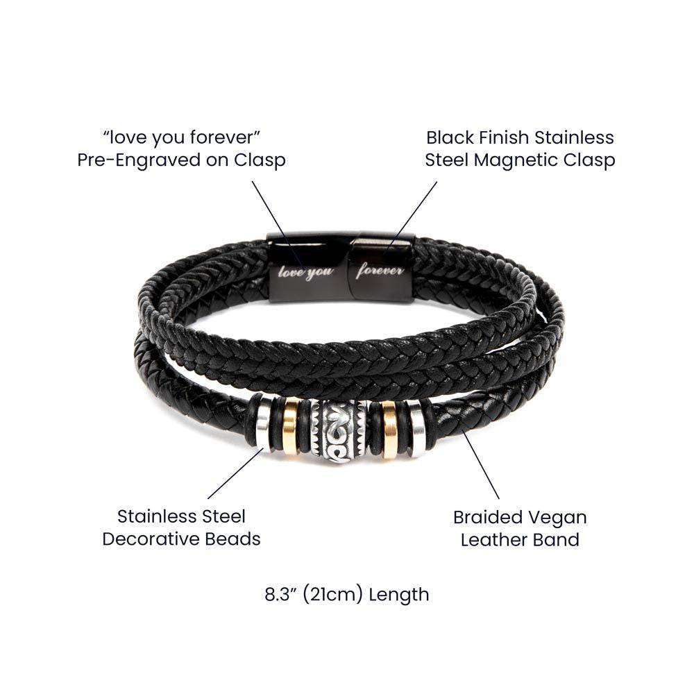 To Dad | Leather Bracelet | From Son - Any Gift For You