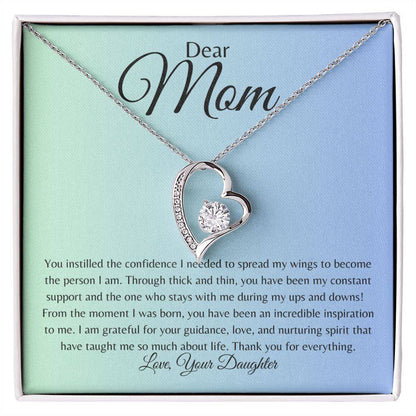 To Mom | Forever Love Necklace | From Daughter - Any Gift For You