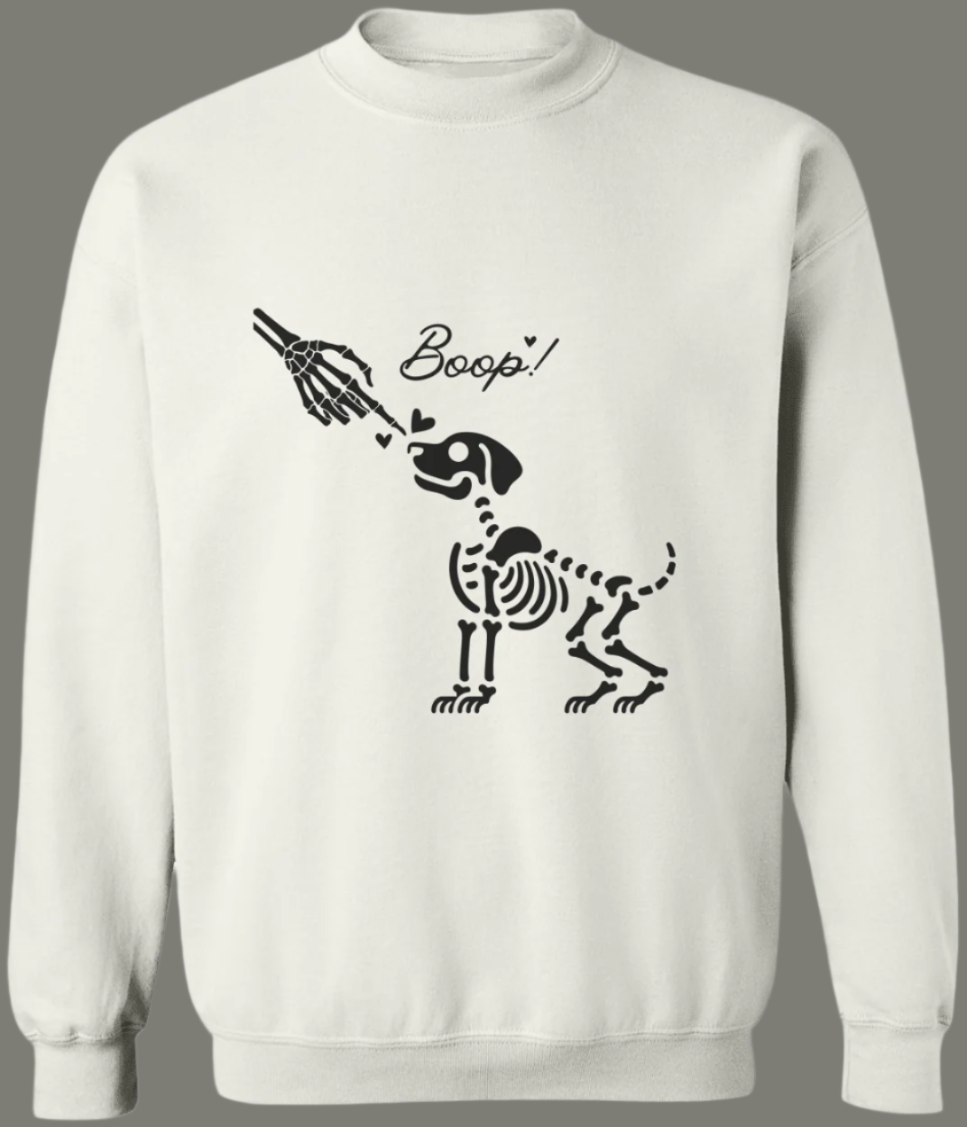 Boop Skeleton Dog Hoodie in White - Any Gift For You