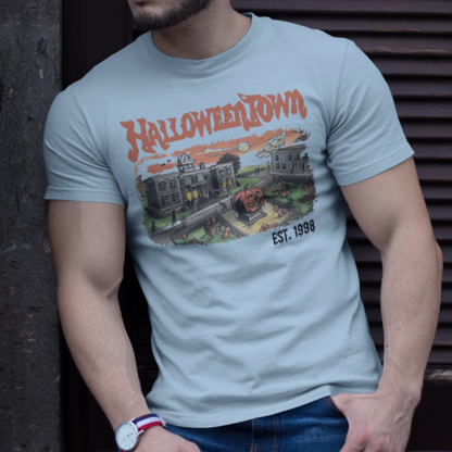 Halloween Town T-Shirt in light blue - Any Gift For You