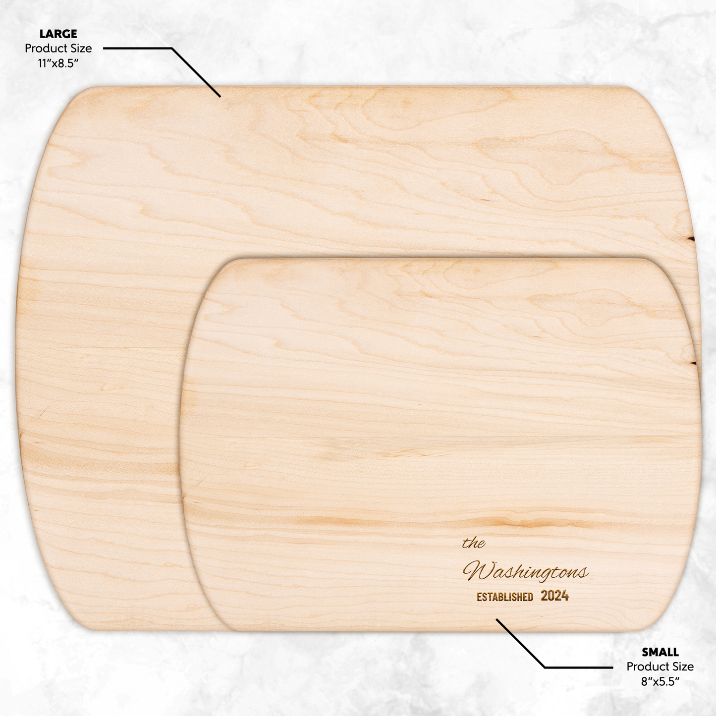 American Heritage Personalized Hardwood Cutting Board in maple - Any Gift For You