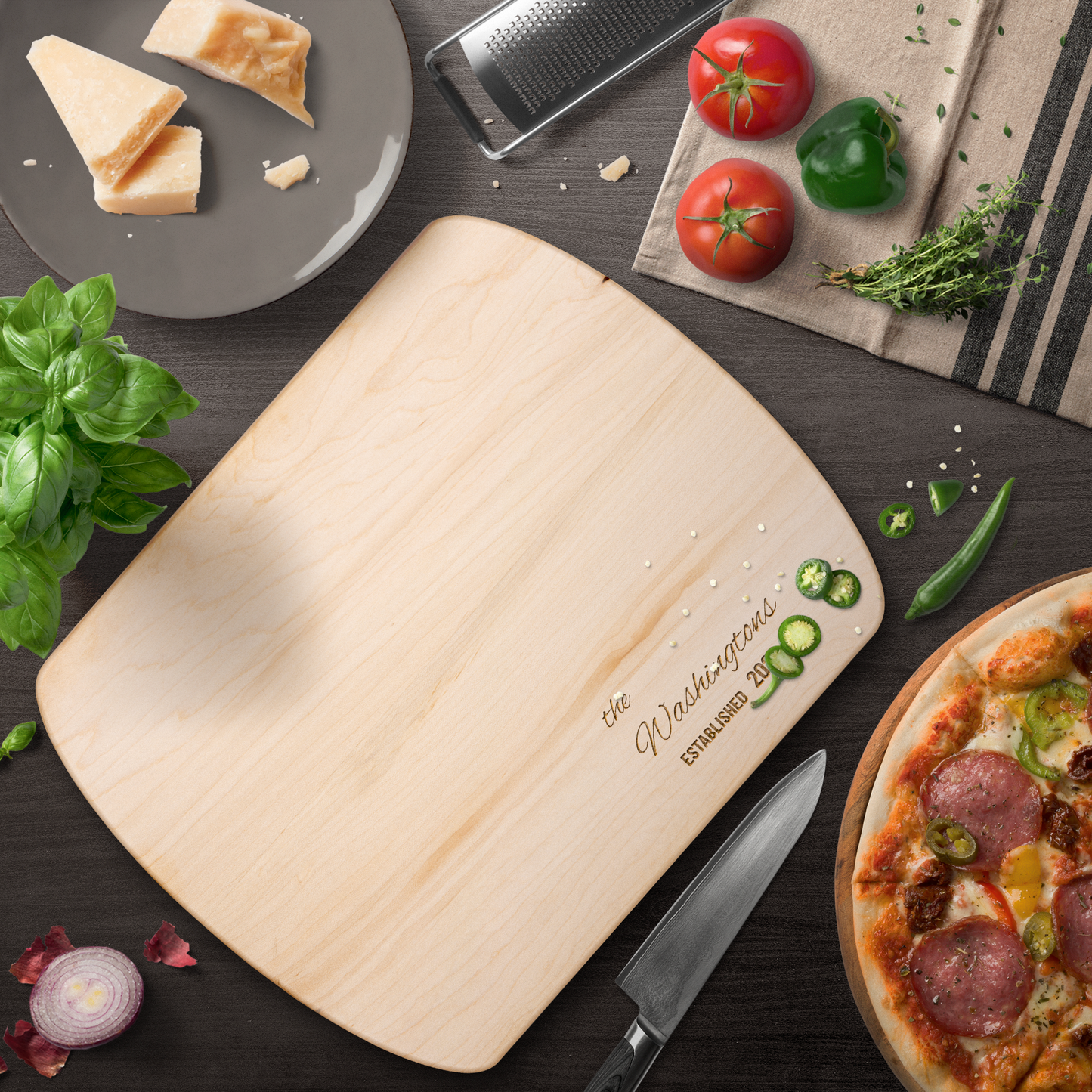 American Heritage Personalized Hardwood Cutting Board in maple - Any Gift For You