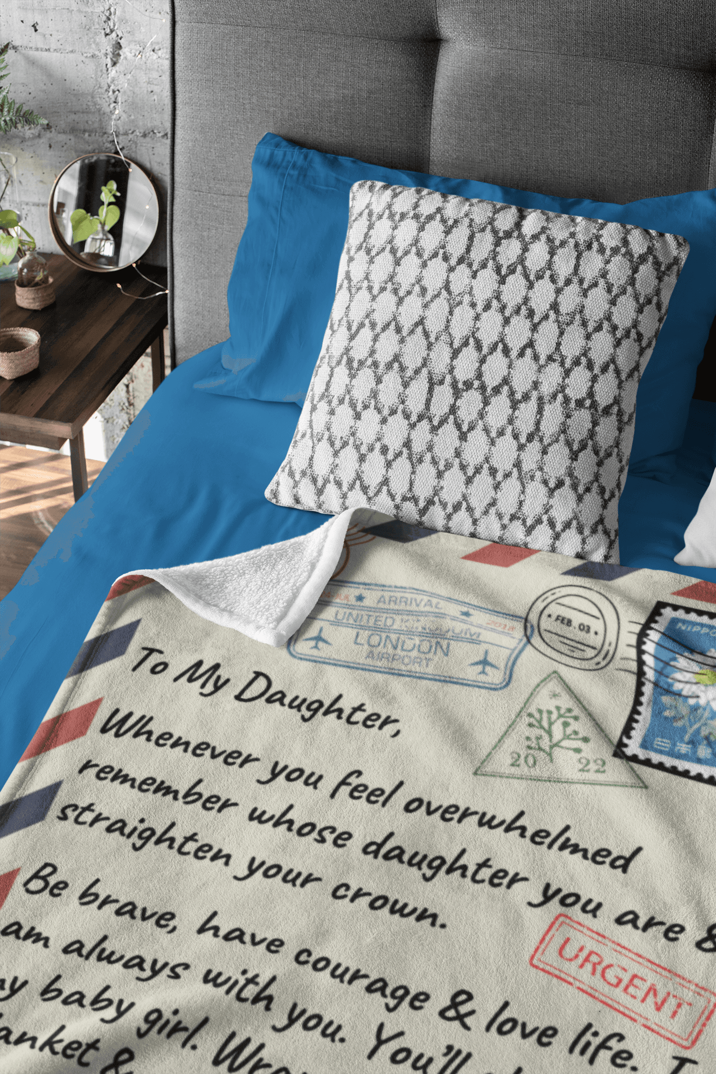 To Daughter from Dad, Cozy Plush Fleece Blanket - AnyGiftForYou