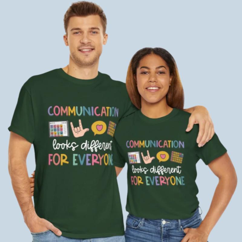 Communication short sleeve T-shirt with short sleeves in forest - Any Gift For You